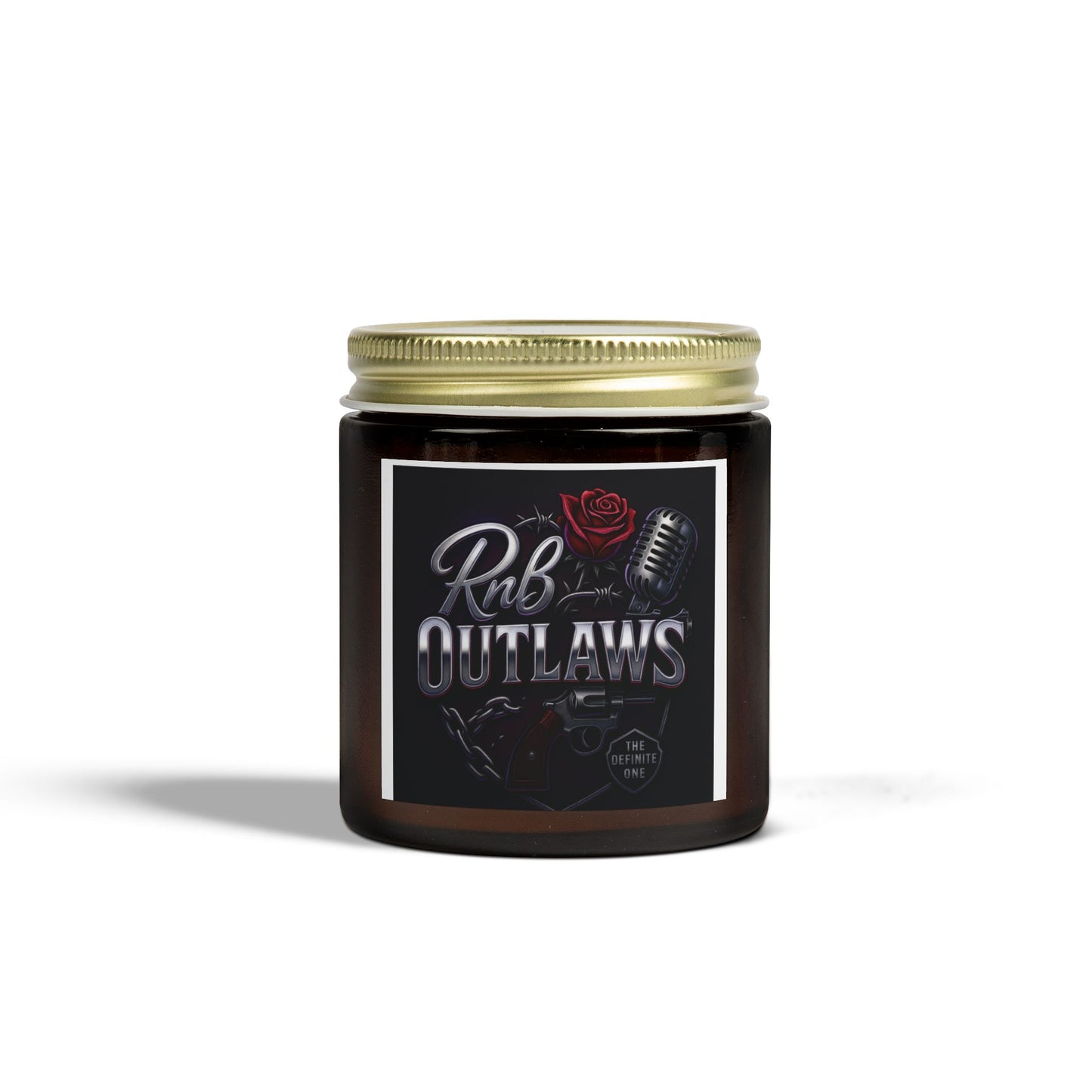 RnB Outlaws Scented Candle - Coconut Apricot Wax (4oz & 9oz) - Perfect Gift for Music Lovers
